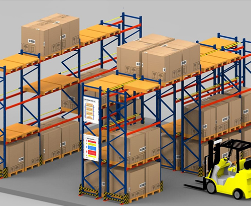 Aisle view of Pallet Racking